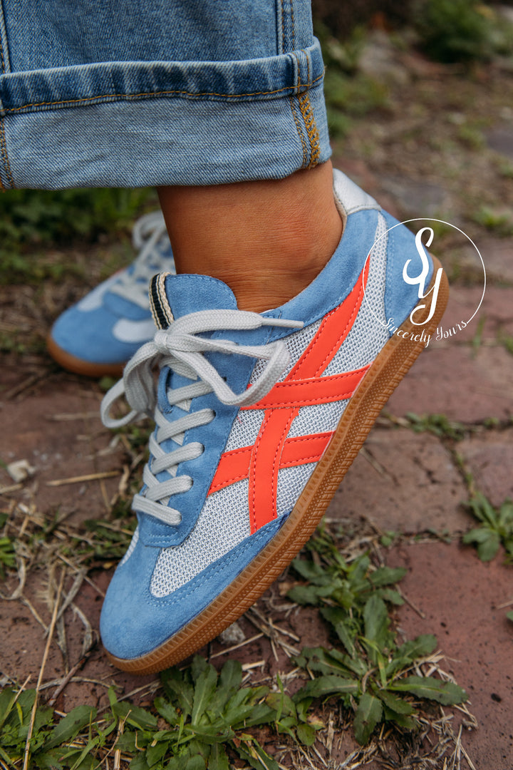 Amber Sneaker - Blue Suede