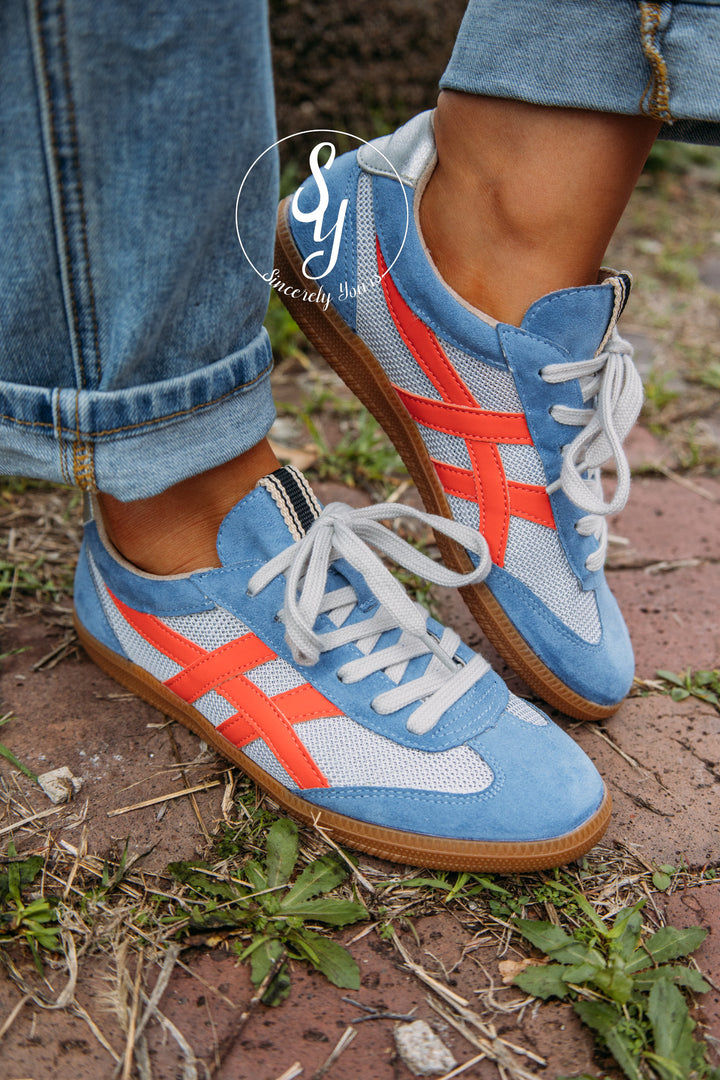 Amber Sneaker - Blue Suede