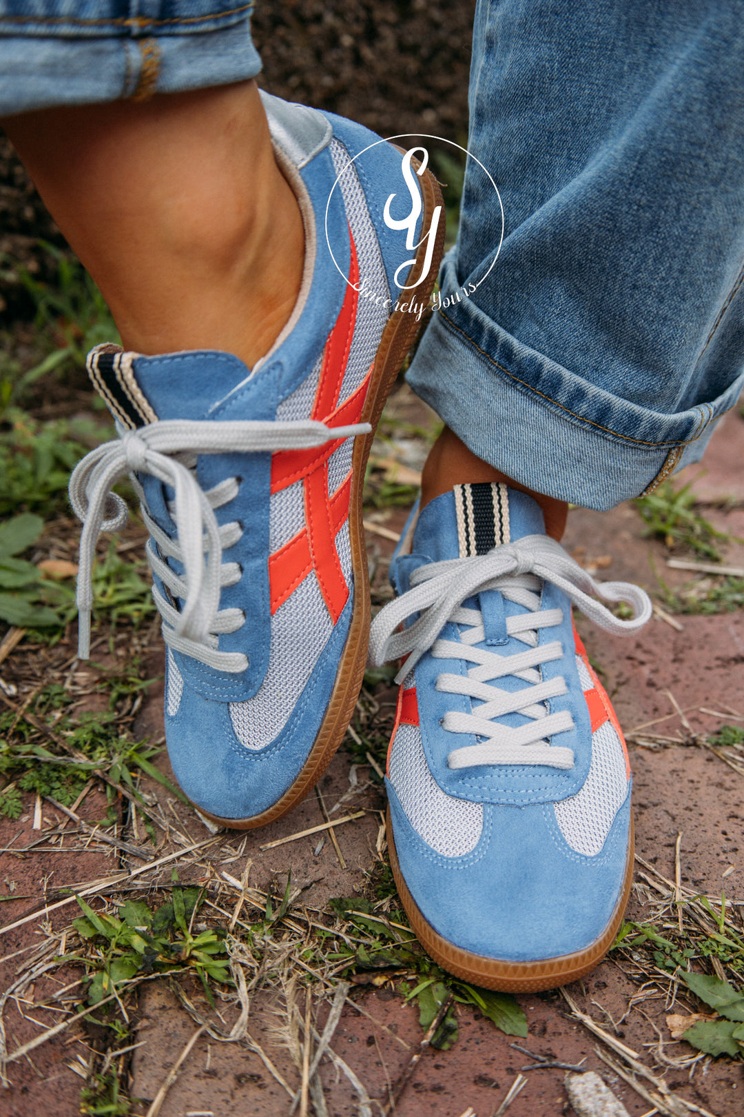 Amber Sneaker - Blue Suede