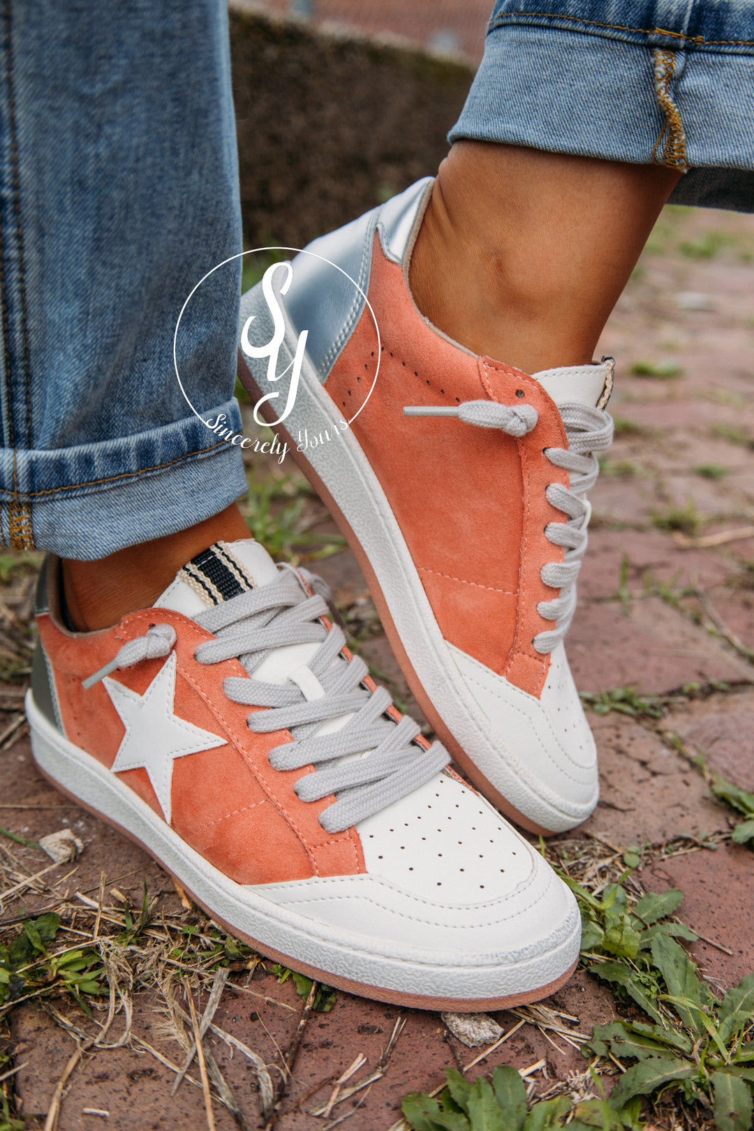 Flora Sneaker - Melon Suede