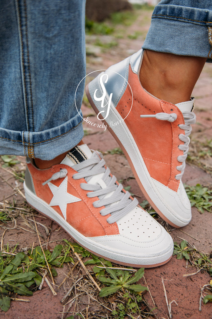 Flora Sneaker - Melon Suede