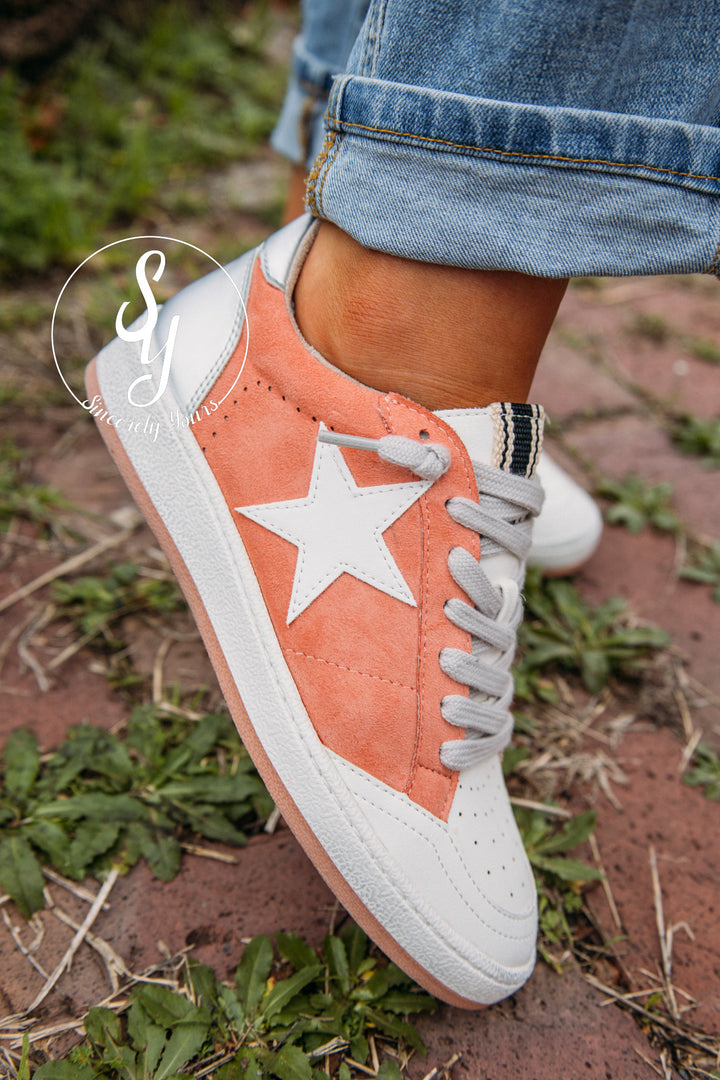 Flora Sneaker - Melon Suede