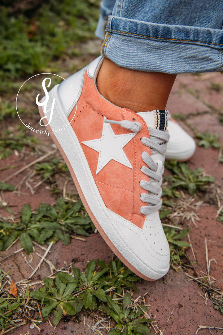 Flora Sneaker - Melon Suede