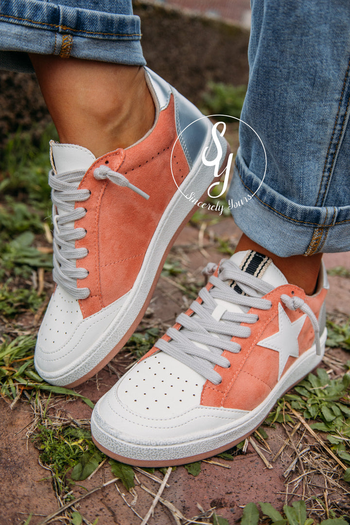 Flora Sneaker - Melon Suede