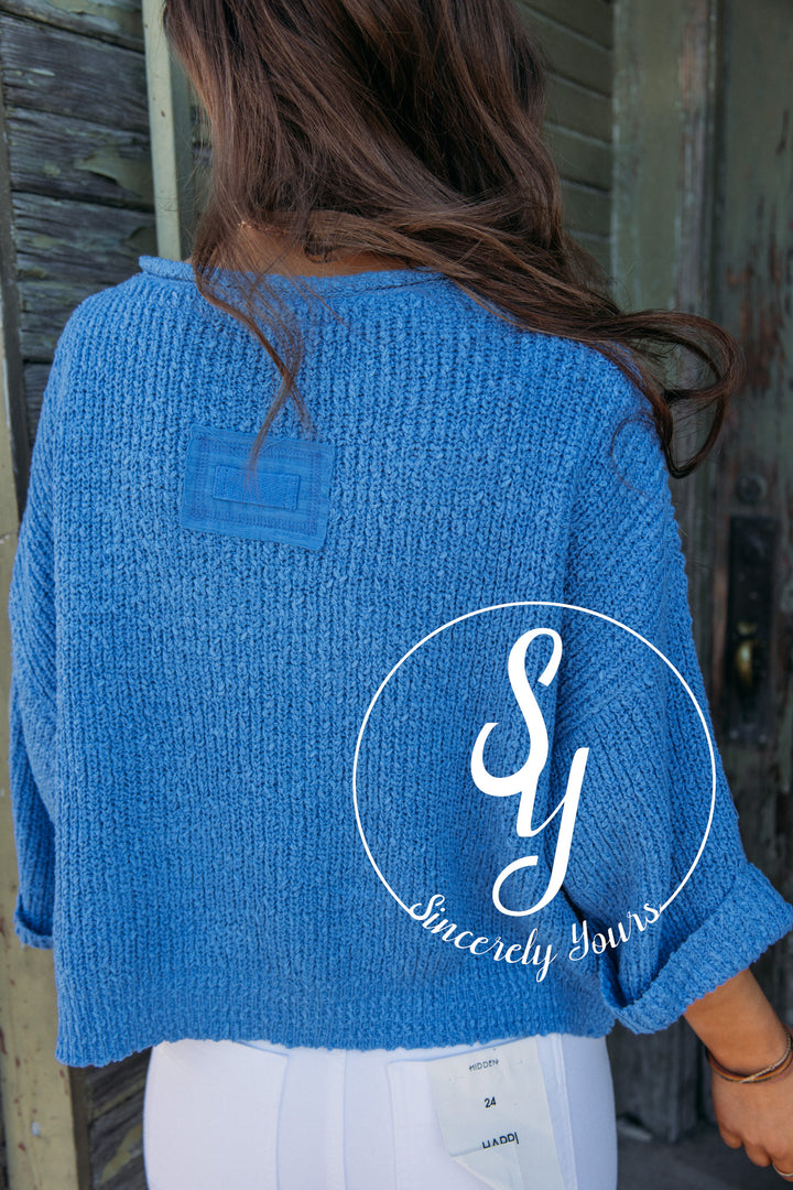 Patch Sweater - Blue