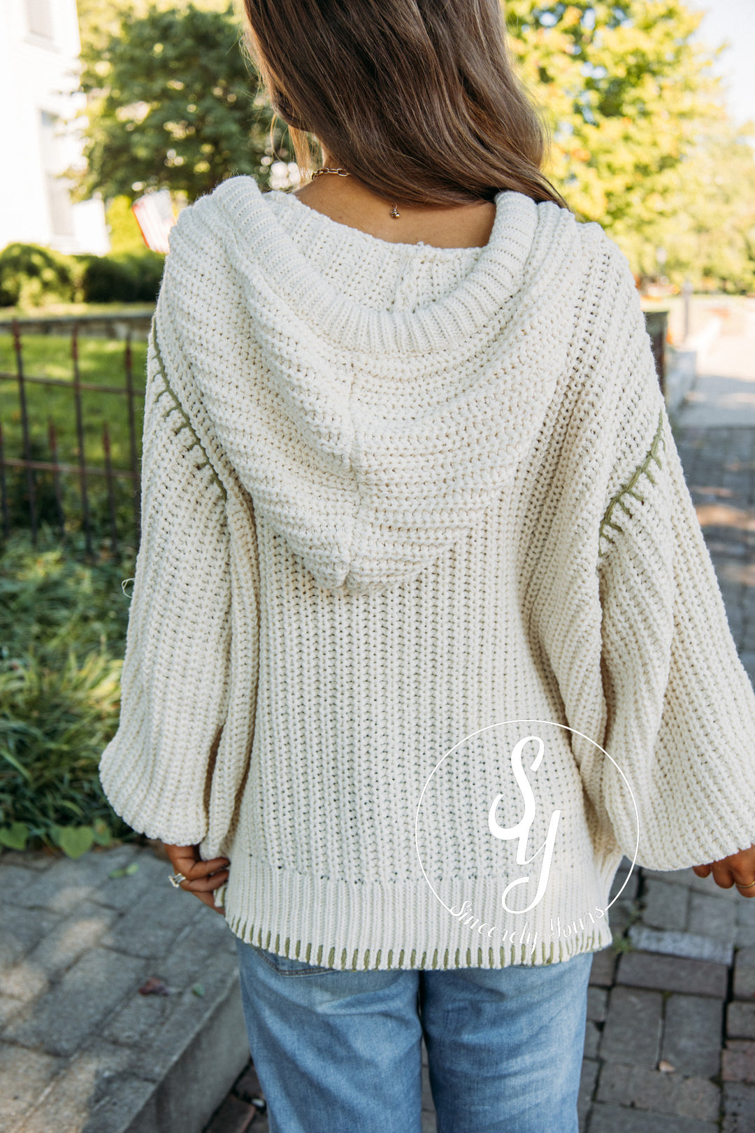 Pearl Knit Sweater - Cream