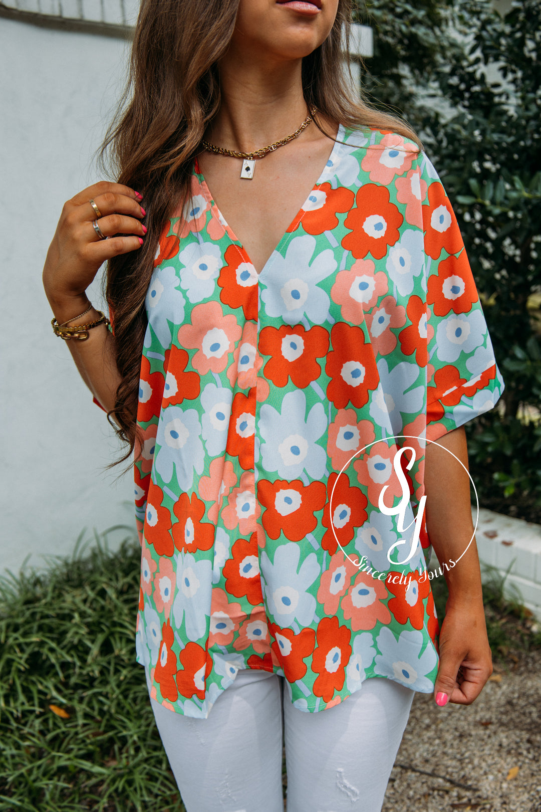 Tropical Feels Top-Kelly Green