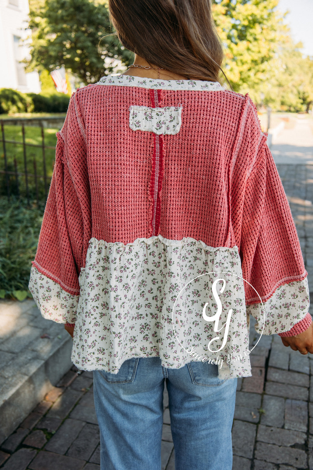 Floral And Frills Top - Hibiscus