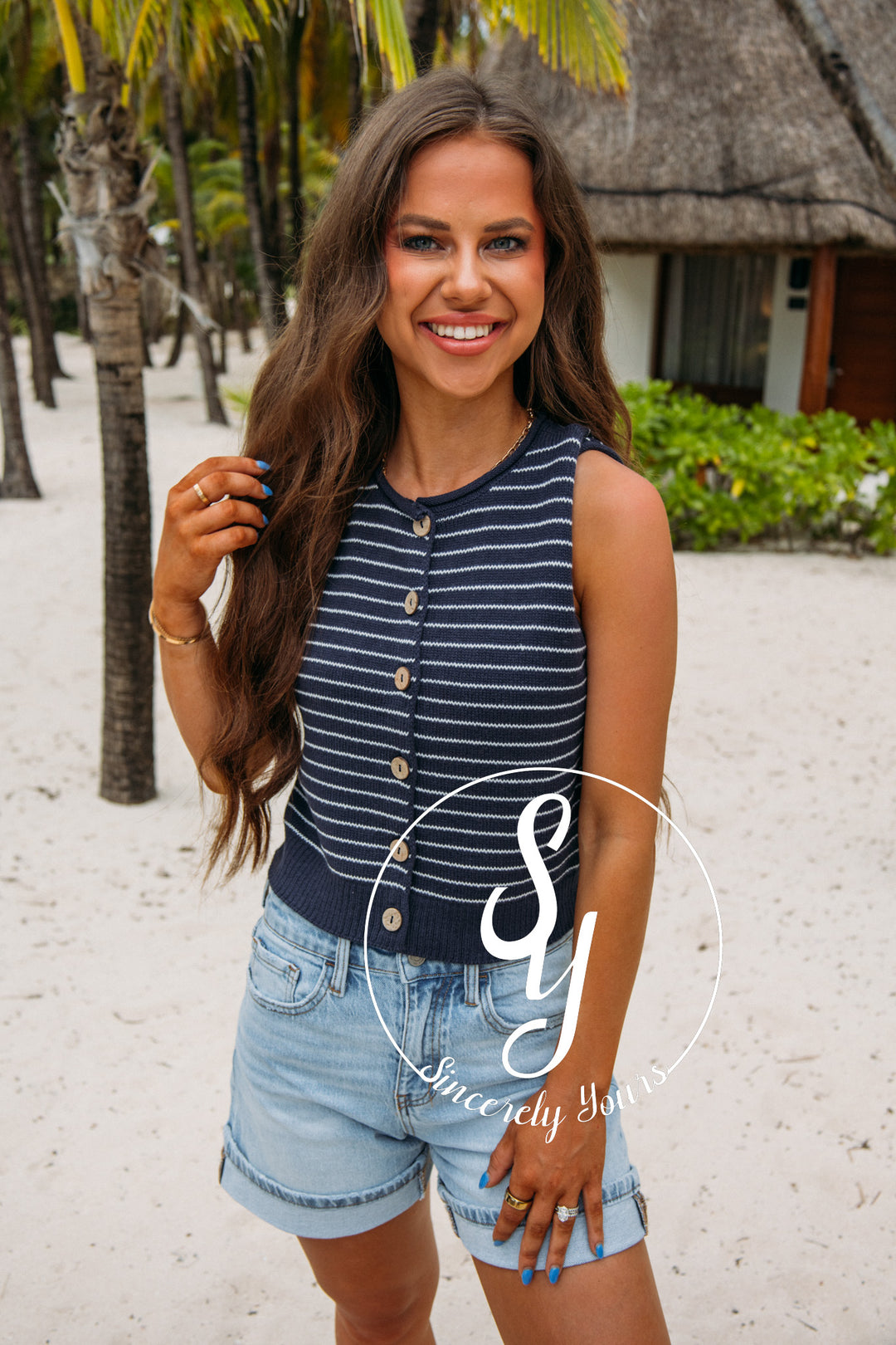 Without Regret Top - Navy