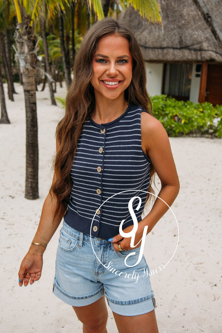 Without Regret Top - Navy