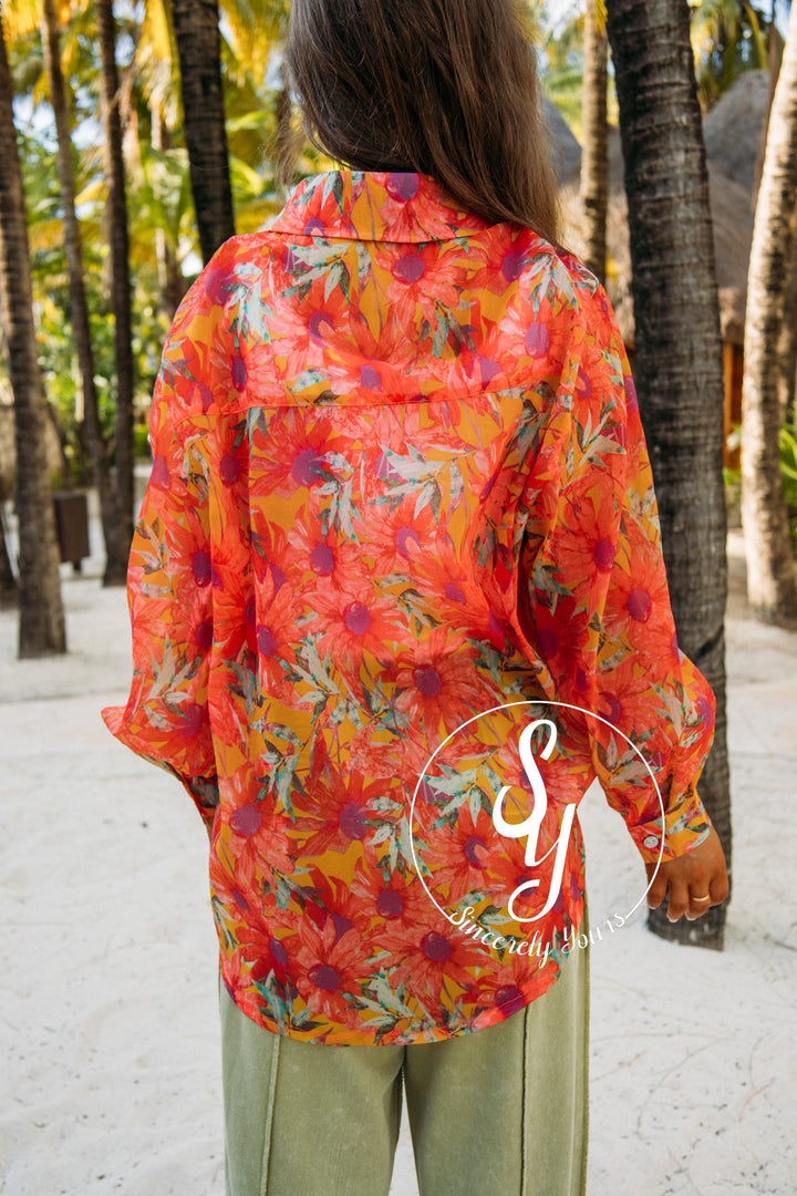 Spring Up Top - Yellow Orange Multi