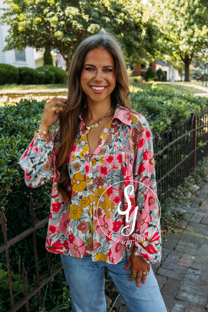 Brynlee Life Top- Rose