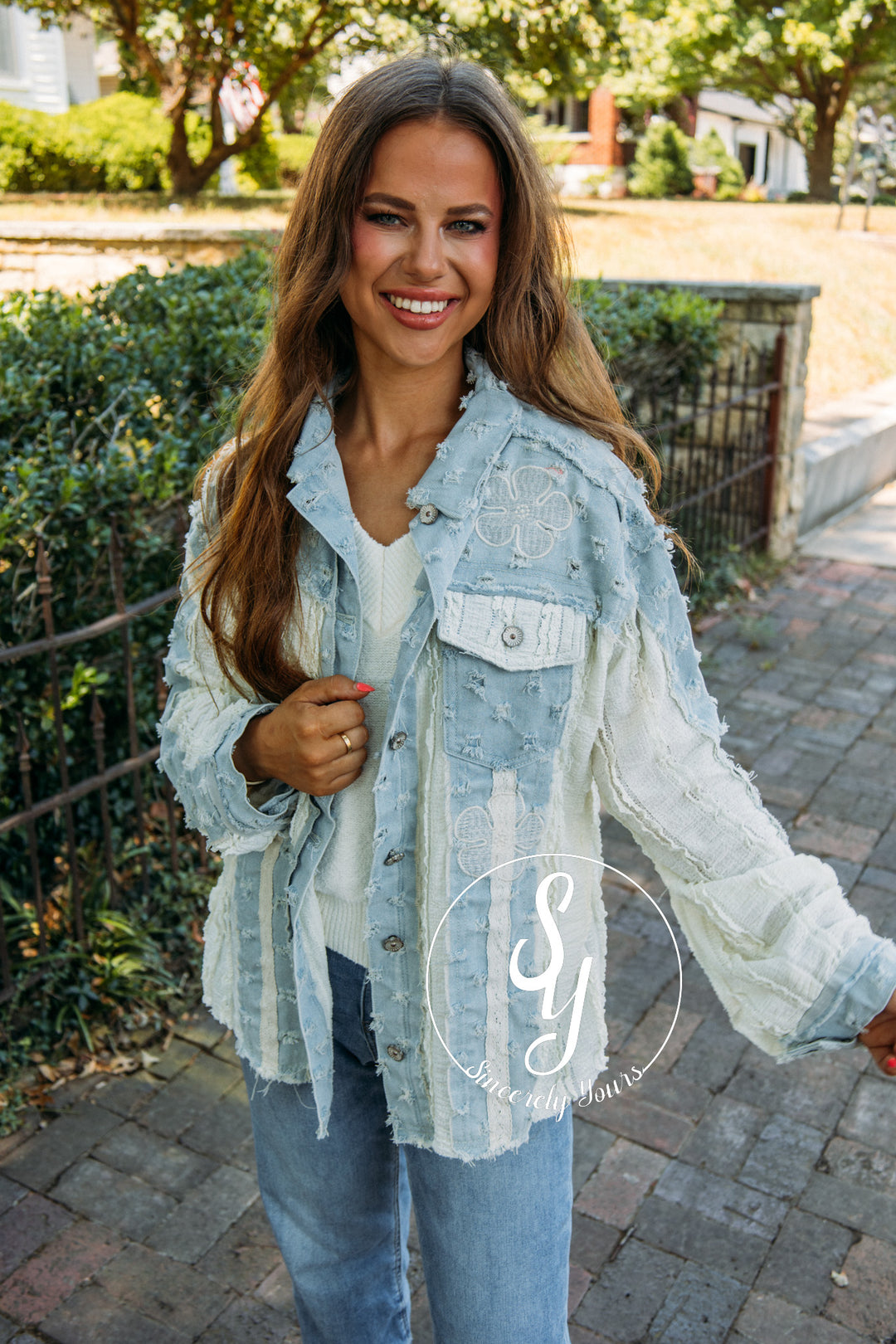 Southern Charm Outerwear- Light Denim