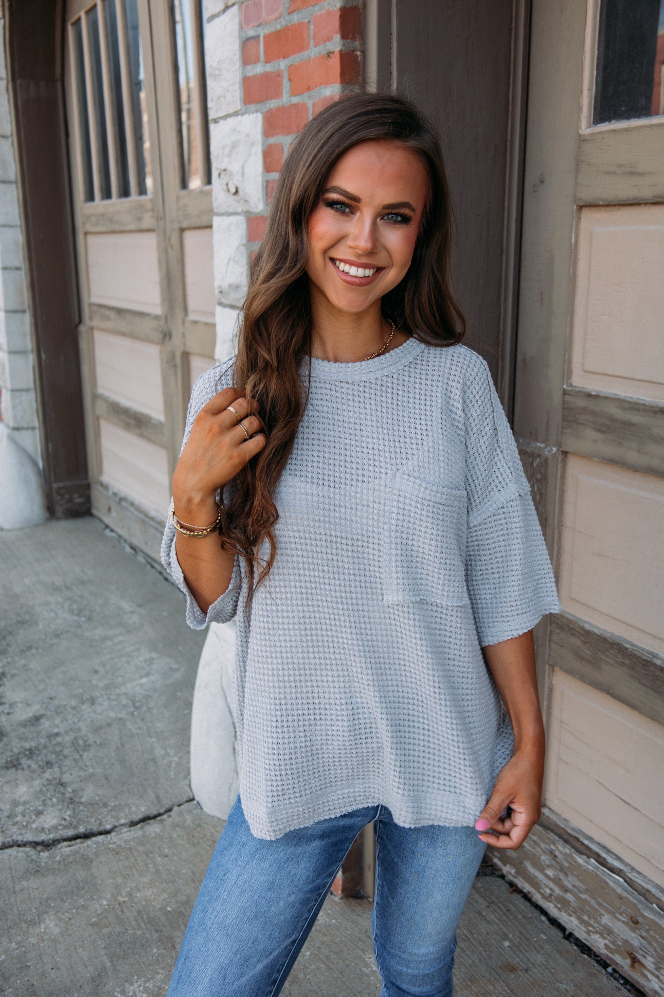 Load image into Gallery viewer, Brunch Babe Top - Gray
