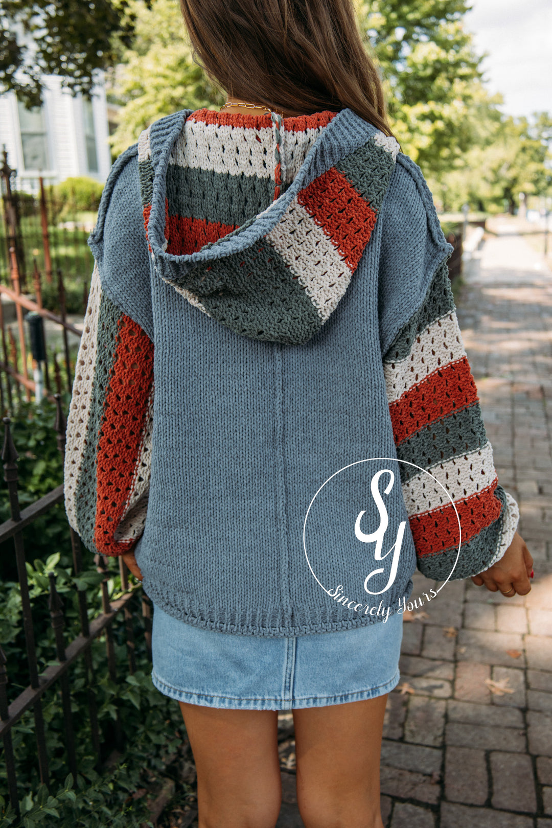 Book Reading Sweater- Navy Multi