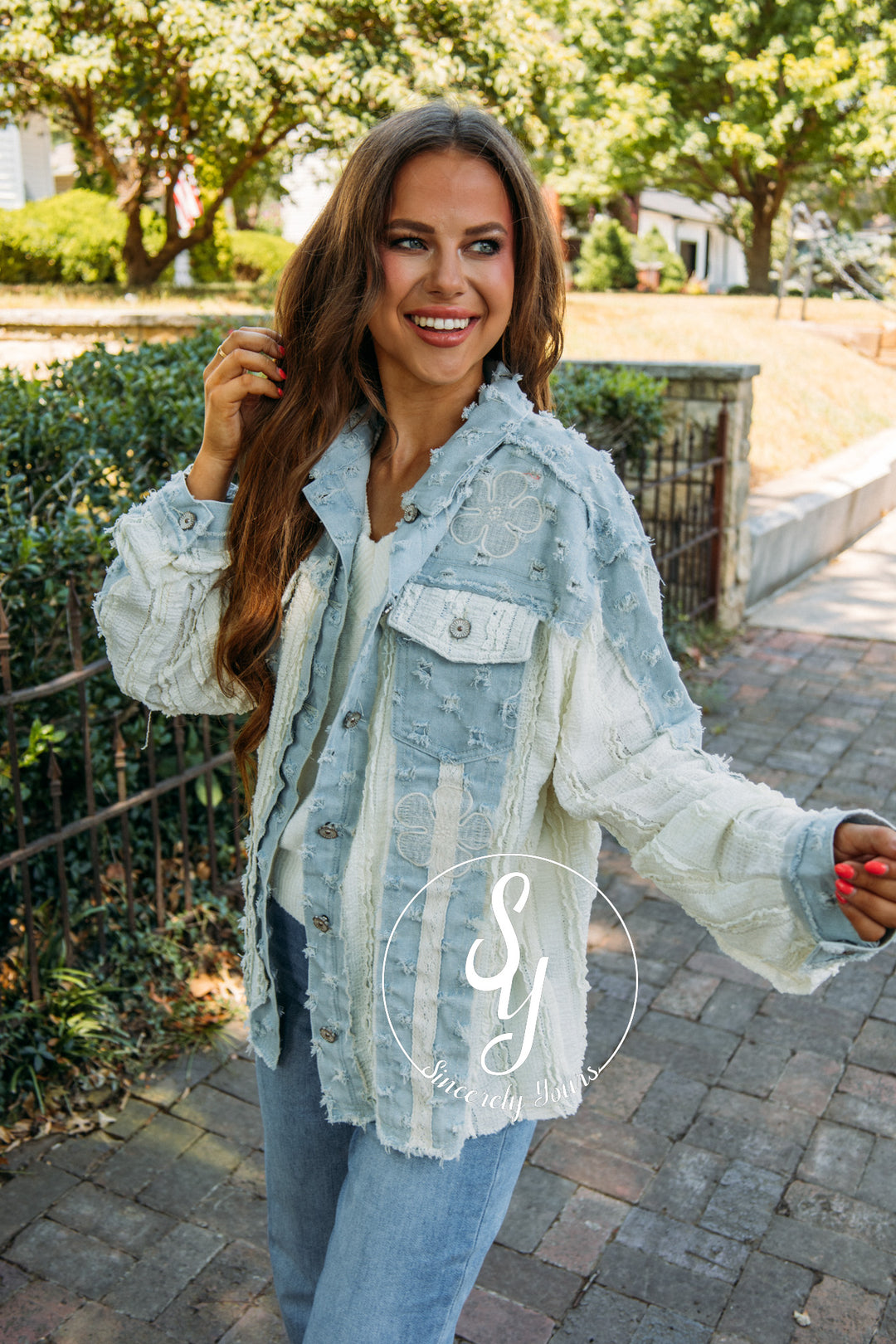 Southern Charm Outerwear- Light Denim
