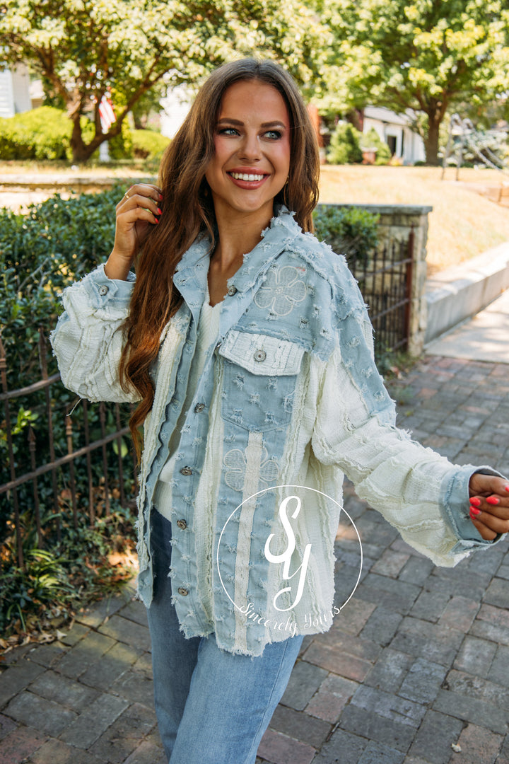 Southern Charm Outerwear- Light Denim