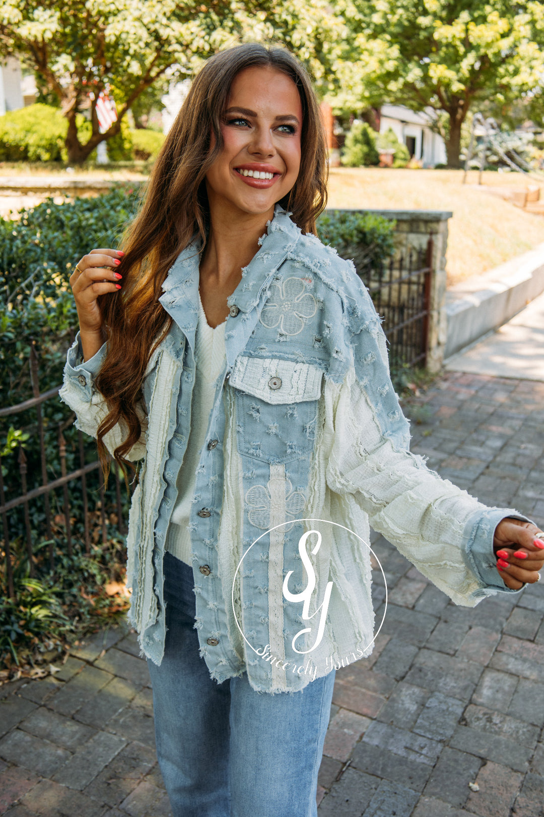 Southern Charm Outerwear- Light Denim