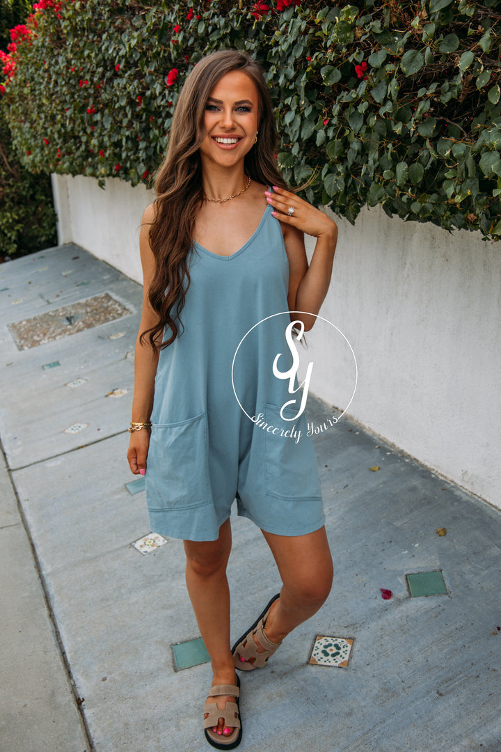 Relaxed Romper - Blue