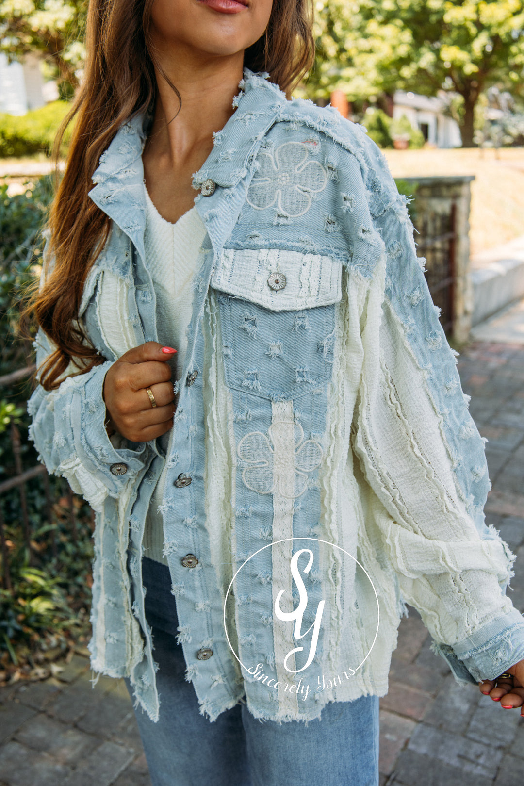 Southern Charm Outerwear- Light Denim