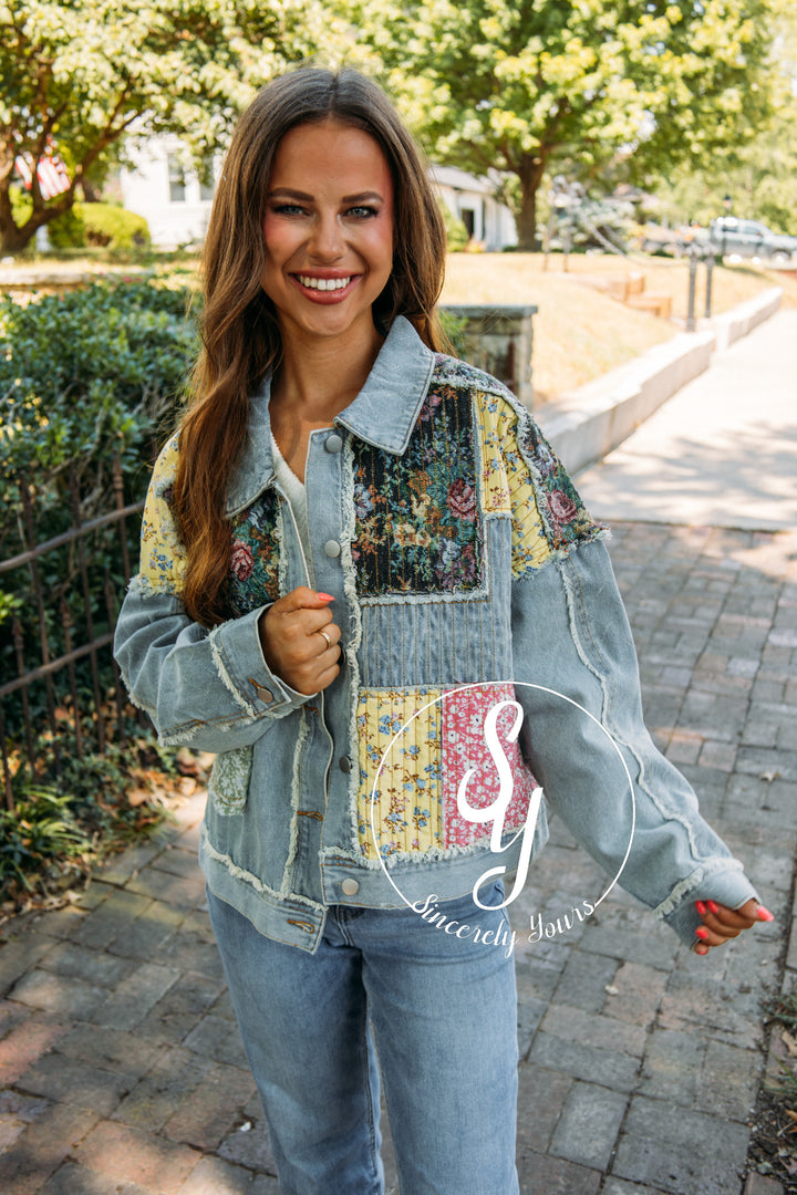 Fall Comfort Jacket - Denim Multi
