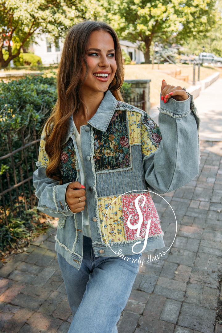 Fall Comfort Jacket - Denim Multi