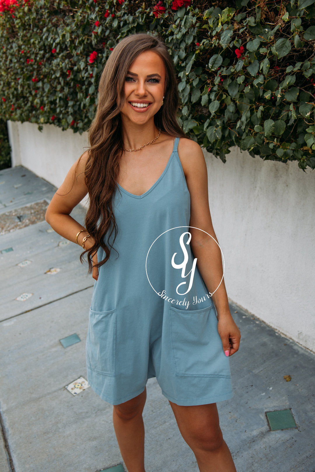 Relaxed Romper - Blue