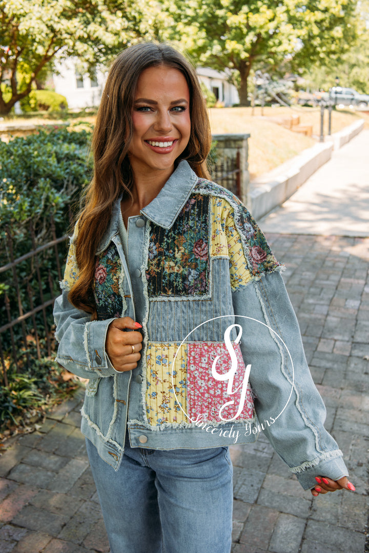 Fall Comfort Jacket - Denim Multi