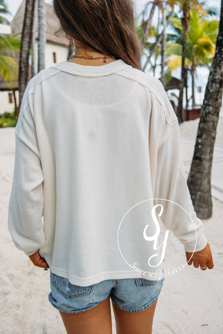 Bound In The Sky Top - Cream