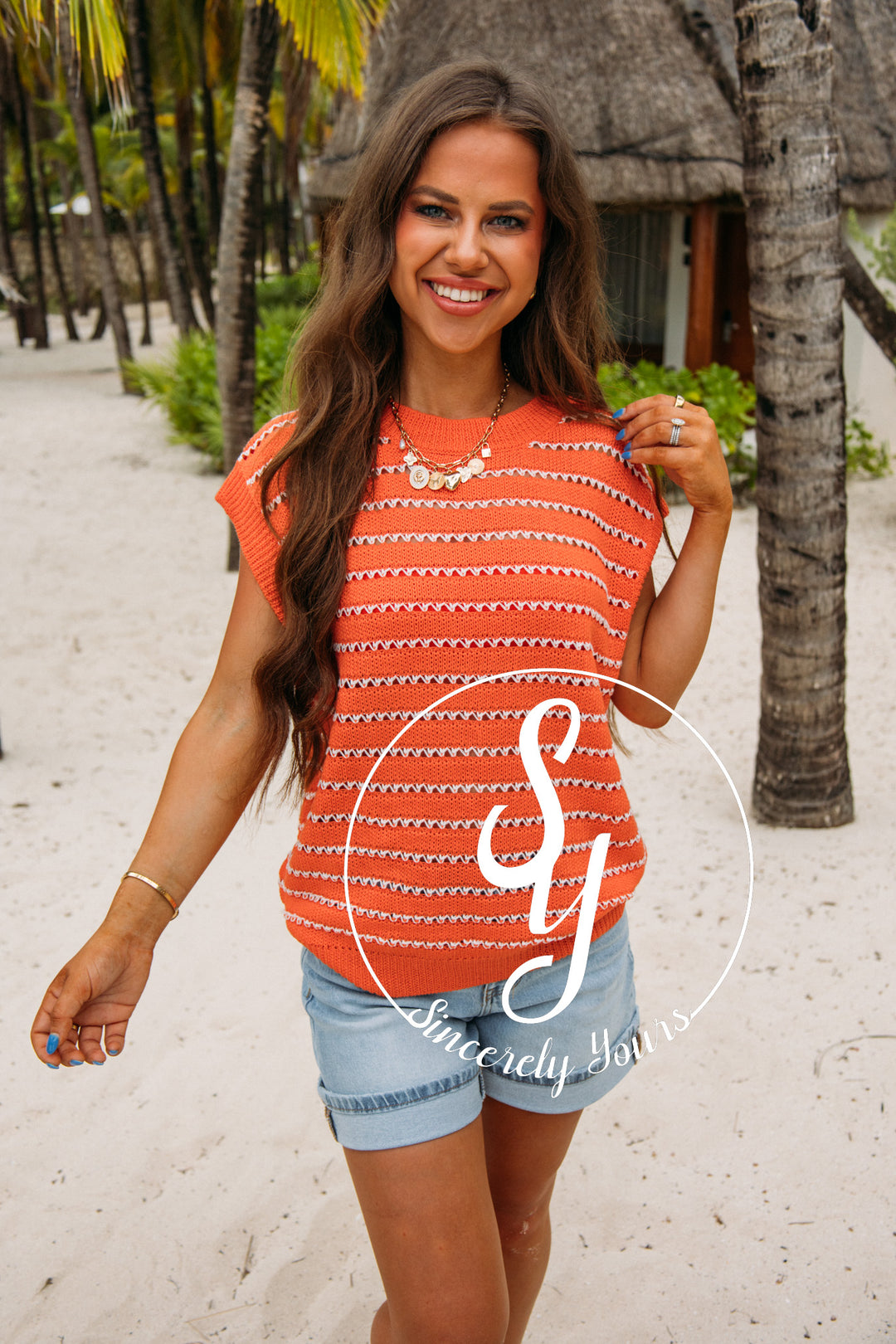 Rae Life Top-Orange