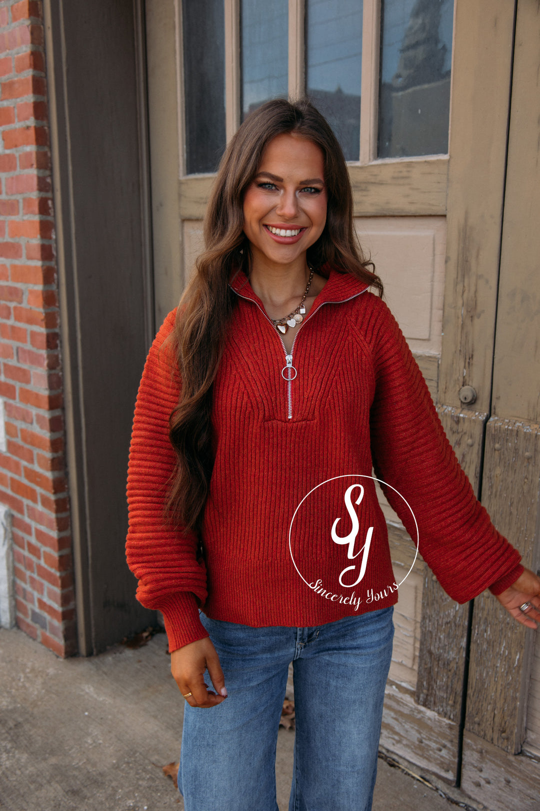 Bianca Toasty Pullover-Rust