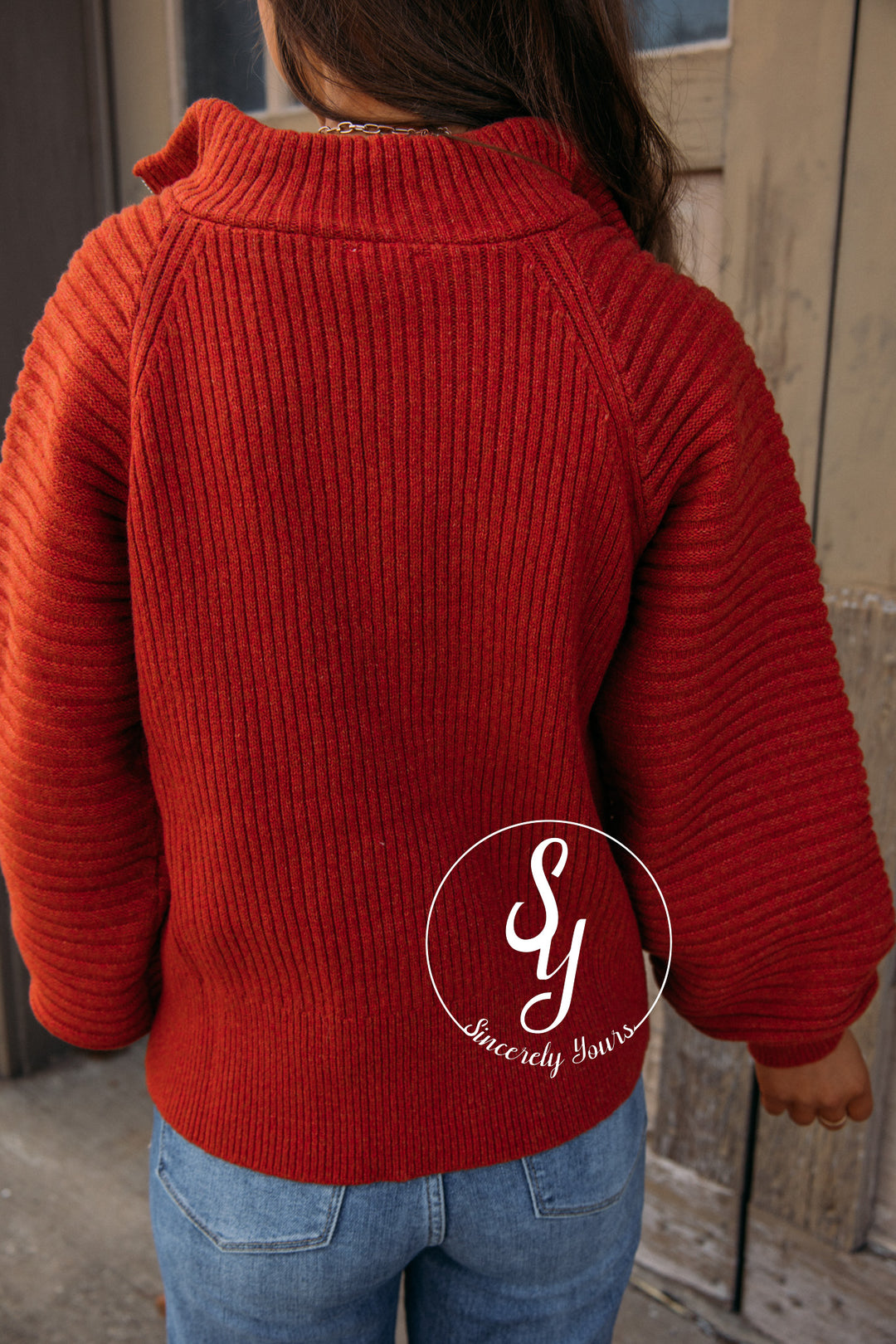 Bianca Toasty Pullover-Rust