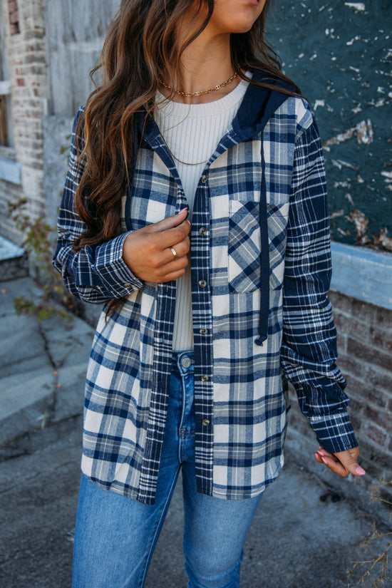 Fireside Sippin' Flannel - Navy