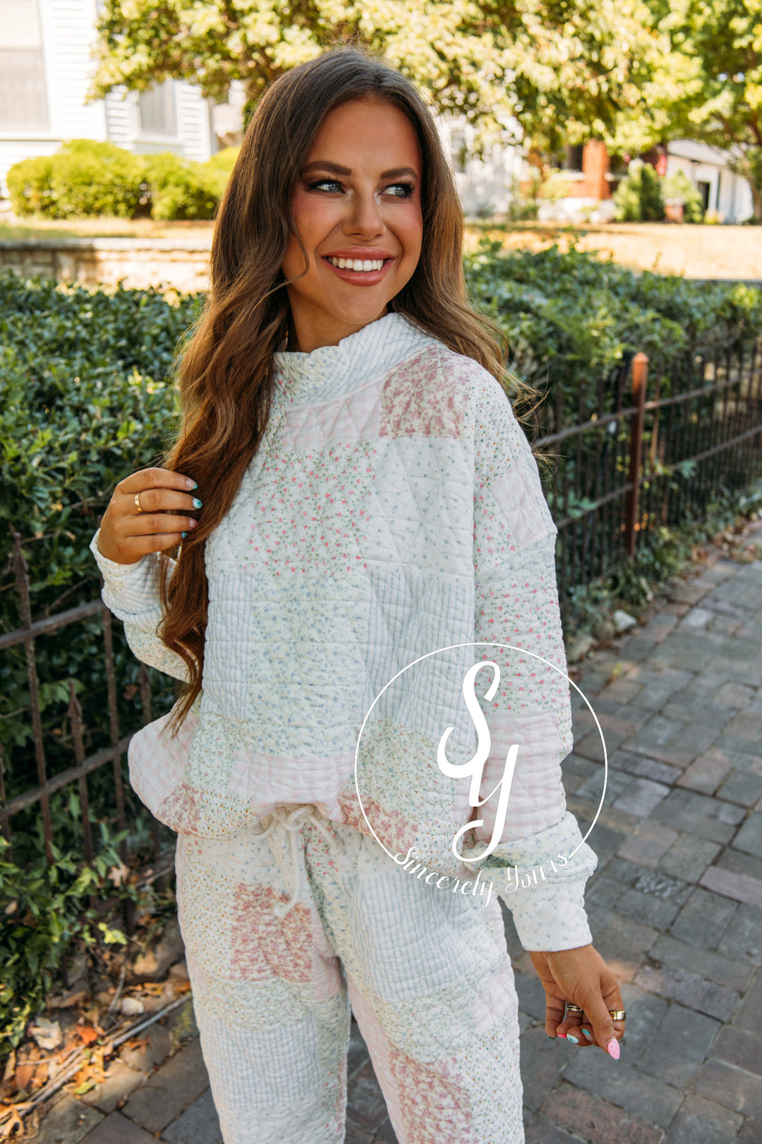 Petal Puff Quilted Mockneck- Pastel