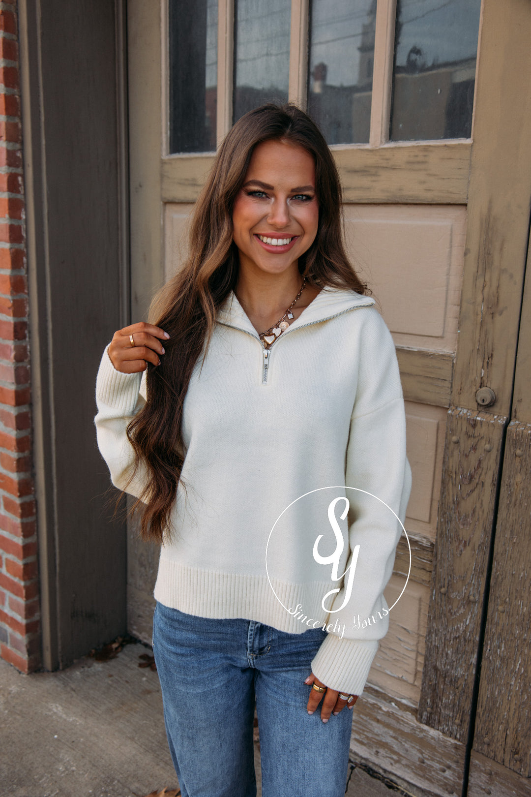 Think About It Sweater - Cream