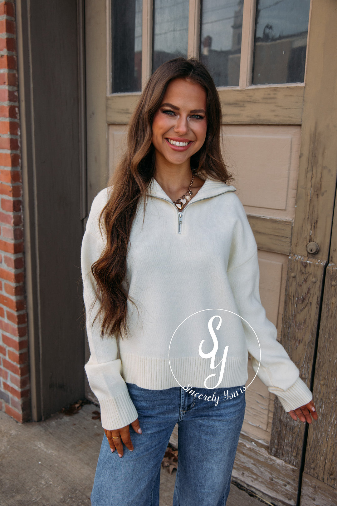 Think About It Sweater - Cream