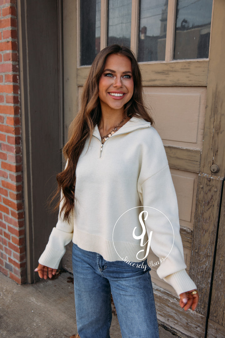 Think About It Sweater - Cream