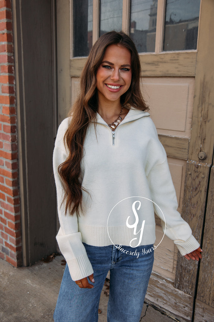 Think About It Sweater - Cream