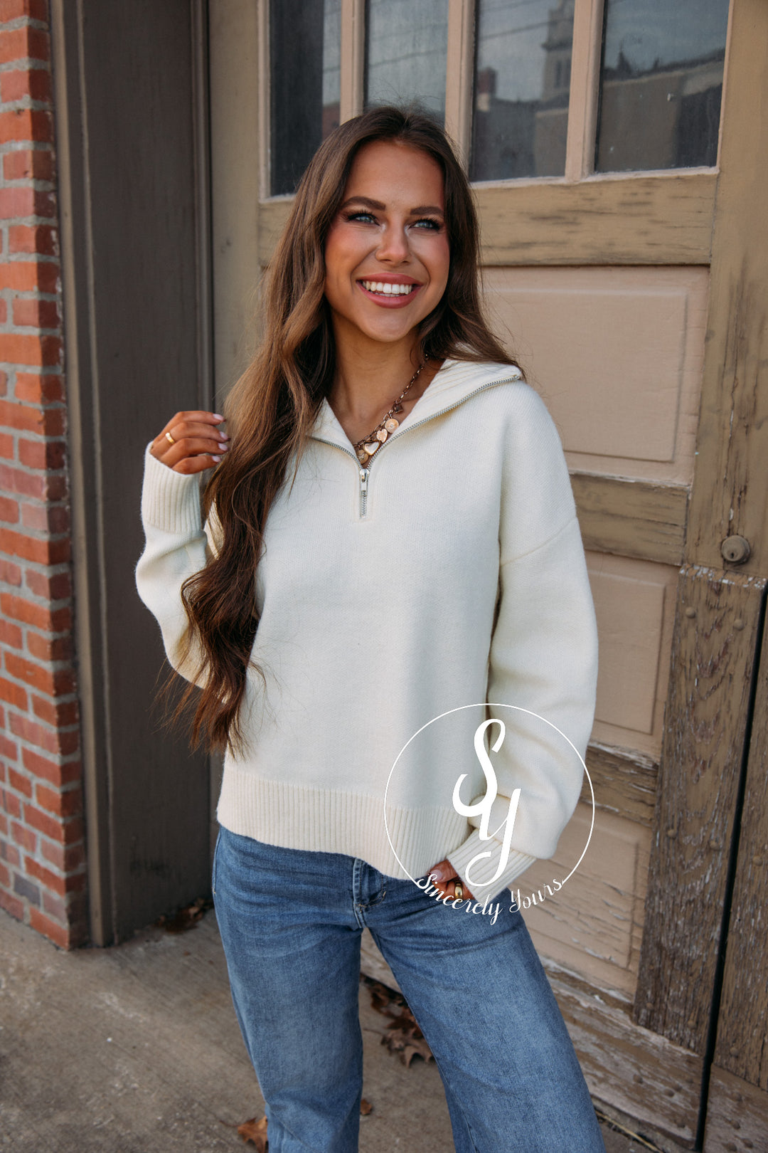 Think About It Sweater - Cream