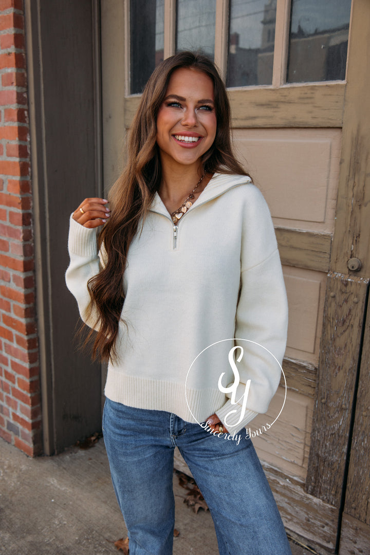 Think About It Sweater - Cream