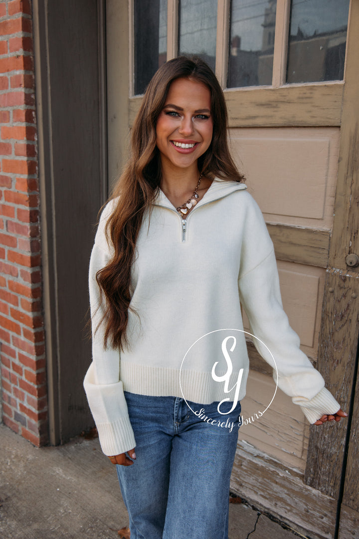 Think About It Sweater - Cream