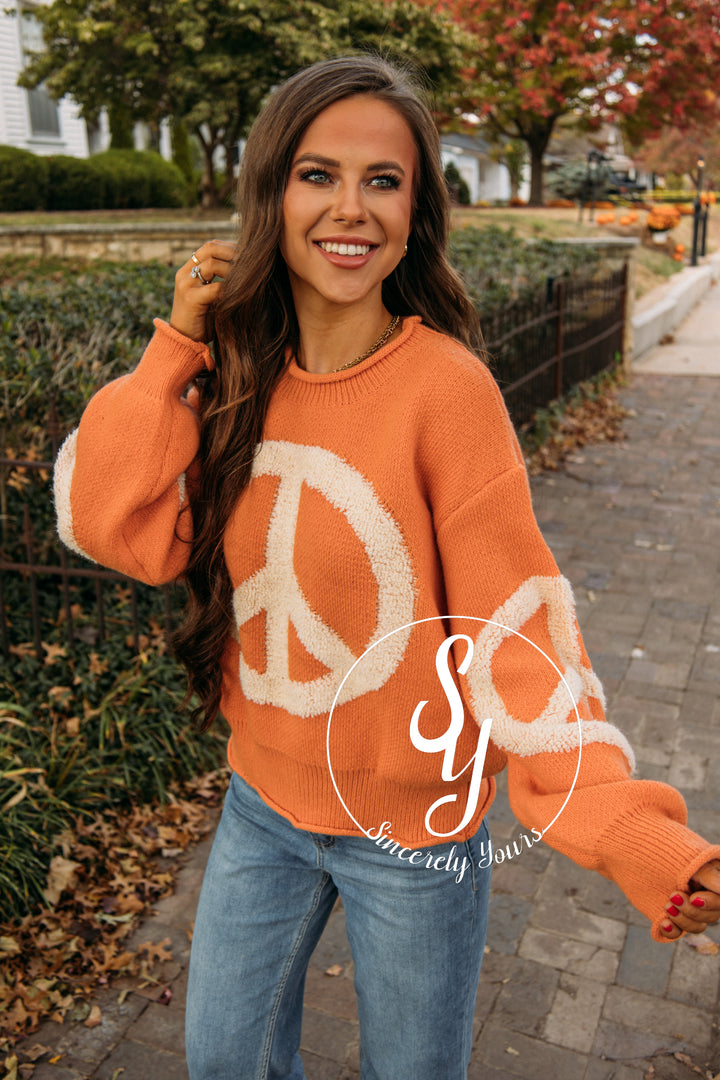 Keep the Peace Sweater - Orange