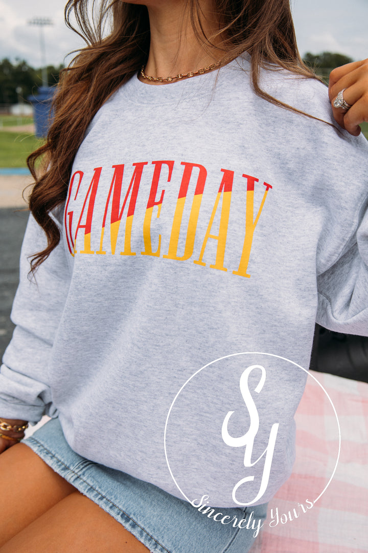 Gameday Crewneck-Red/Yellow