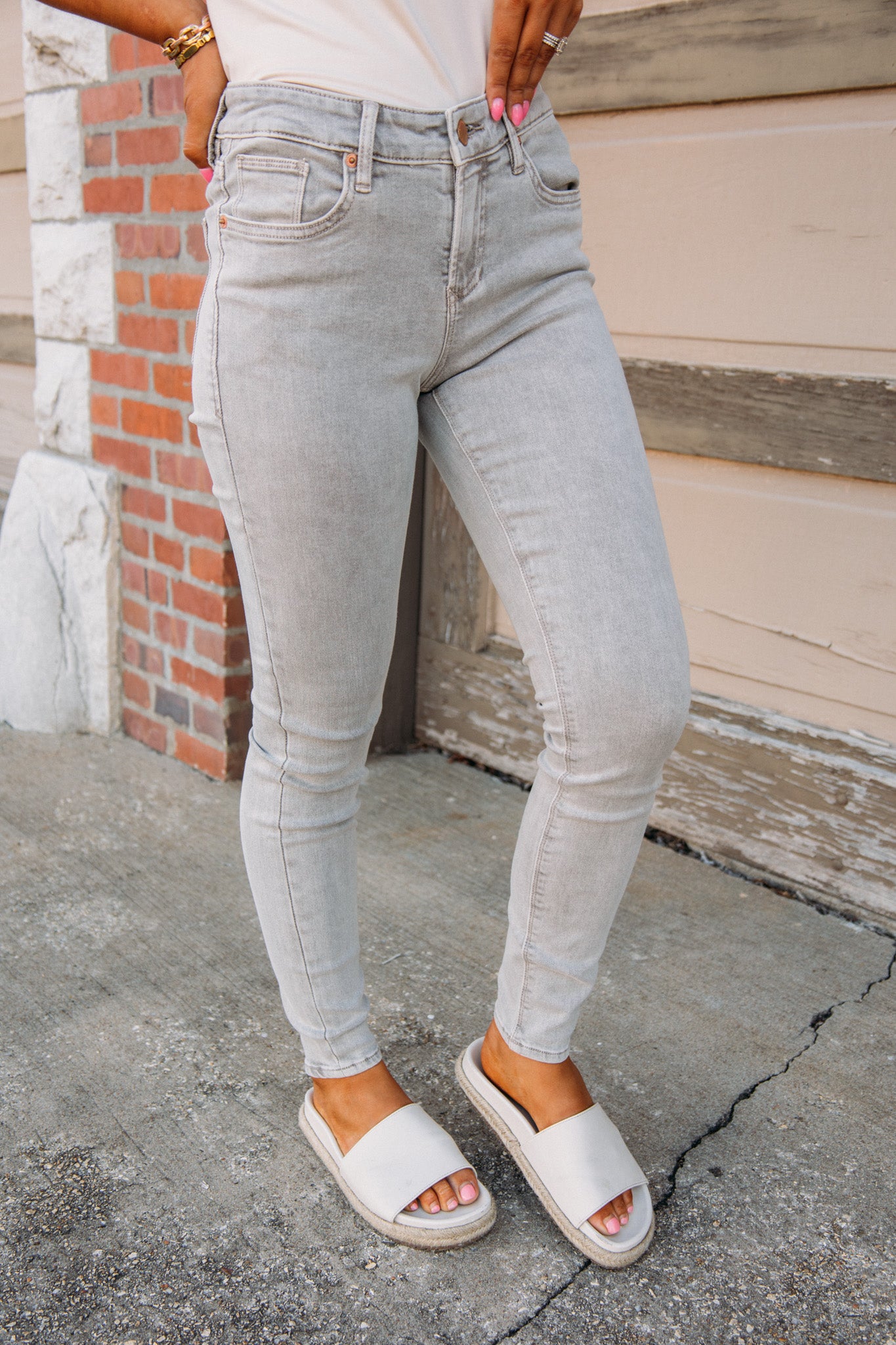 Dear John:  Gisele High Rise Ankle Skinny Jeans - Serenity