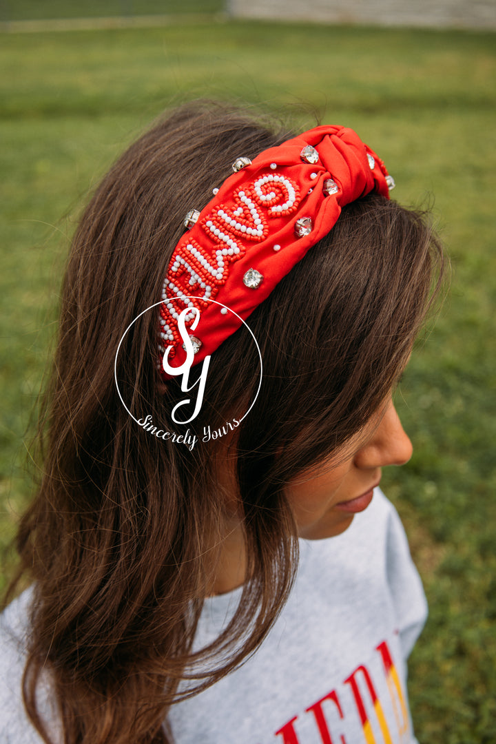 Gameday Headband -Red