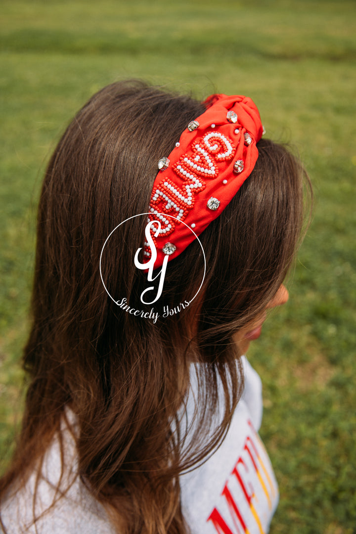 Gameday Headband -Red