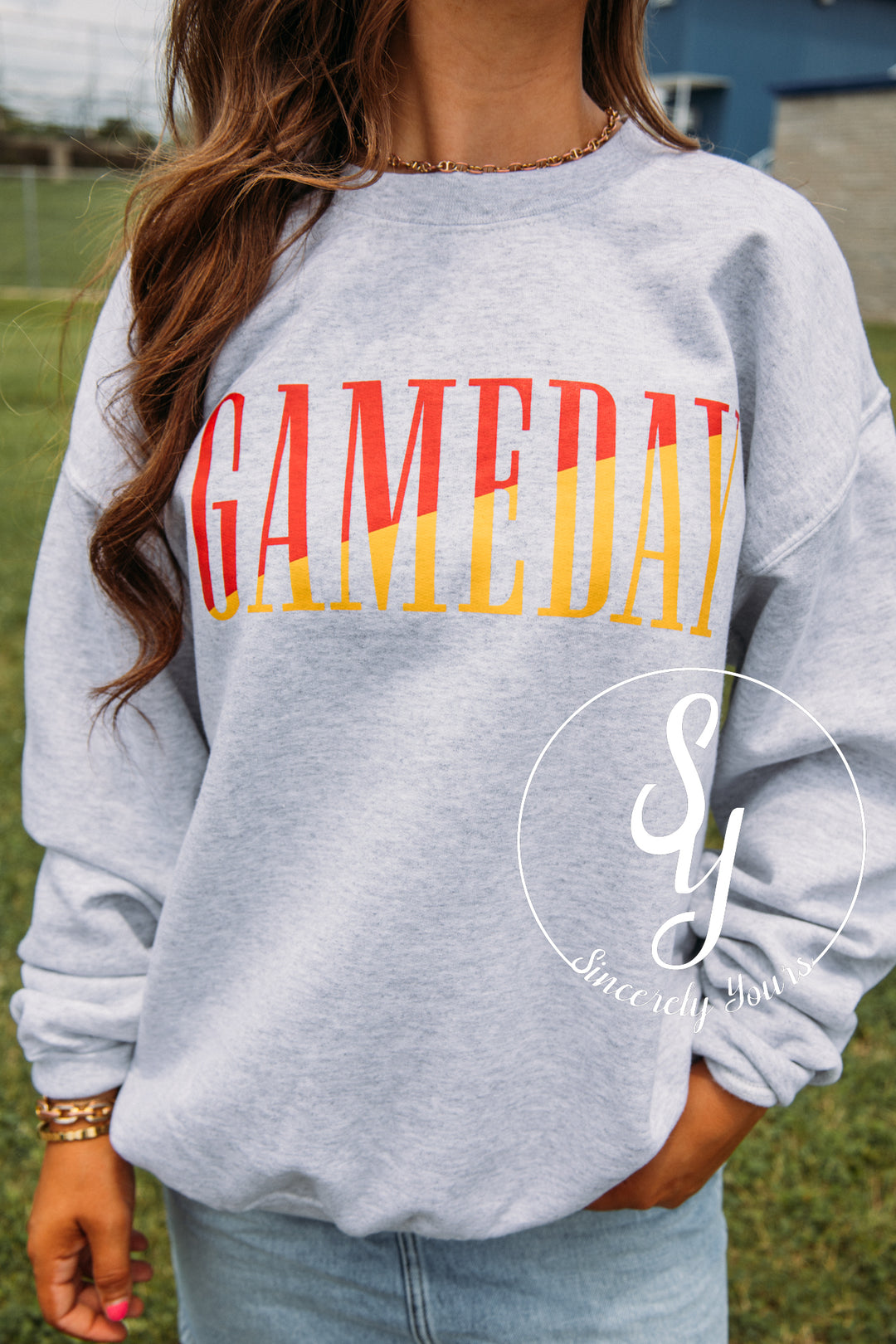 Gameday Crewneck-Red/Yellow