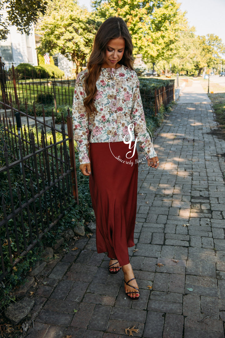 Swish And Sway Skirt - Brick