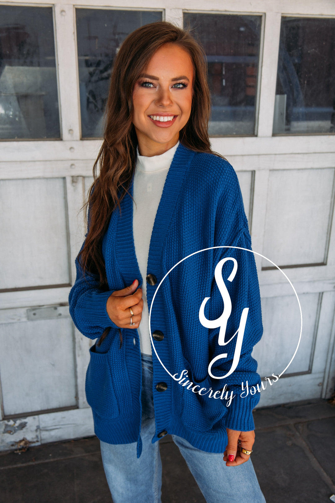 Like Blue Cardigan - Cobalt