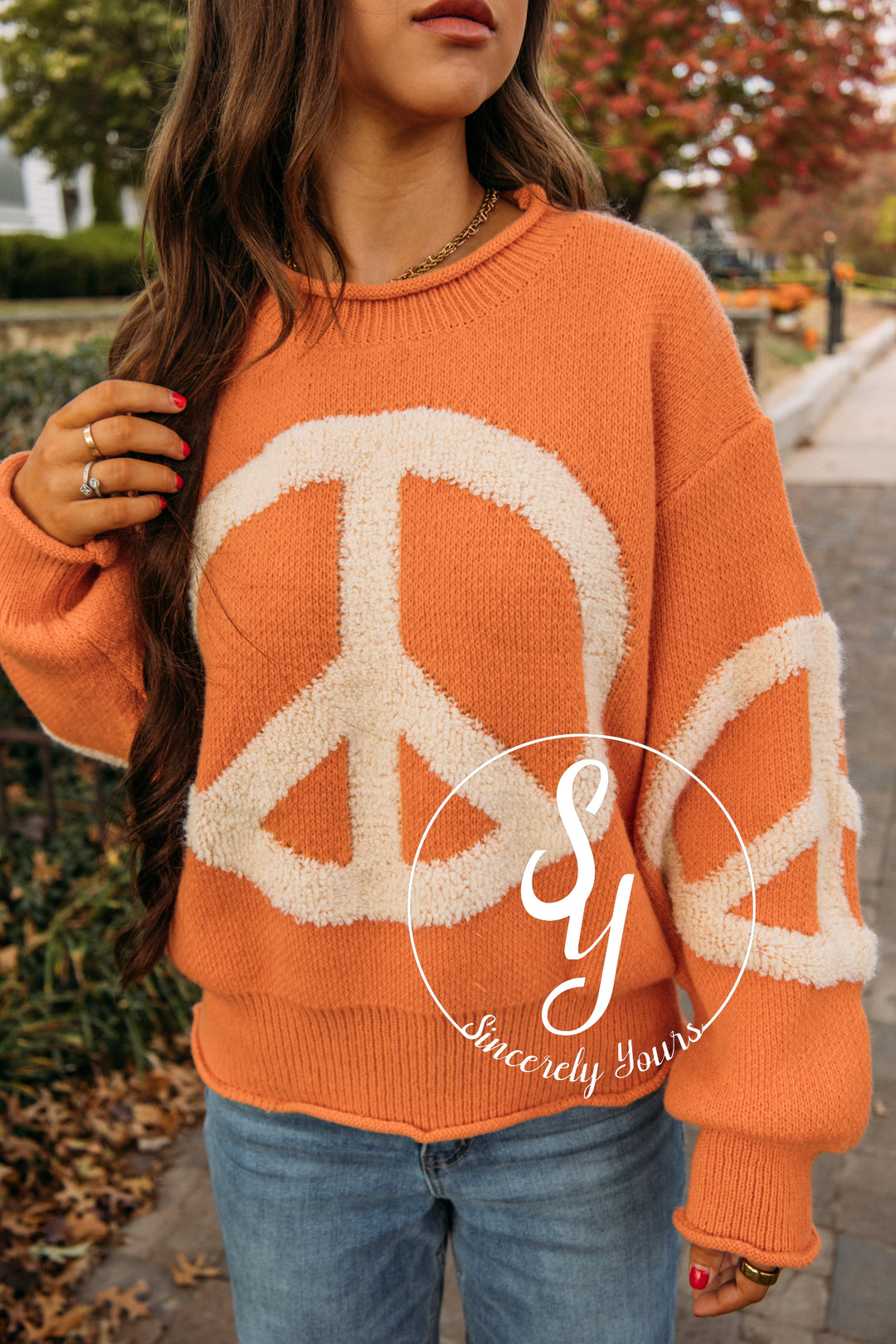 Keep the Peace Sweater - Orange